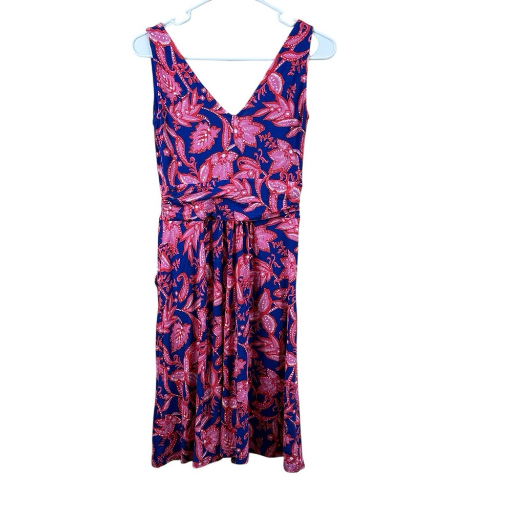 Boden Women's Effie Jersey Dress in Strawberry Daiquiri Wild Flora Sz 2 US NWT - Picture 3 of 7